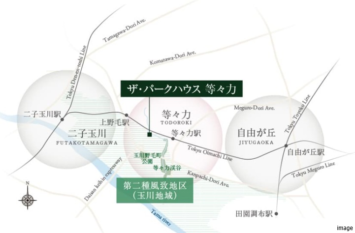 エリア概念図｜ザ・パークハウス等々力